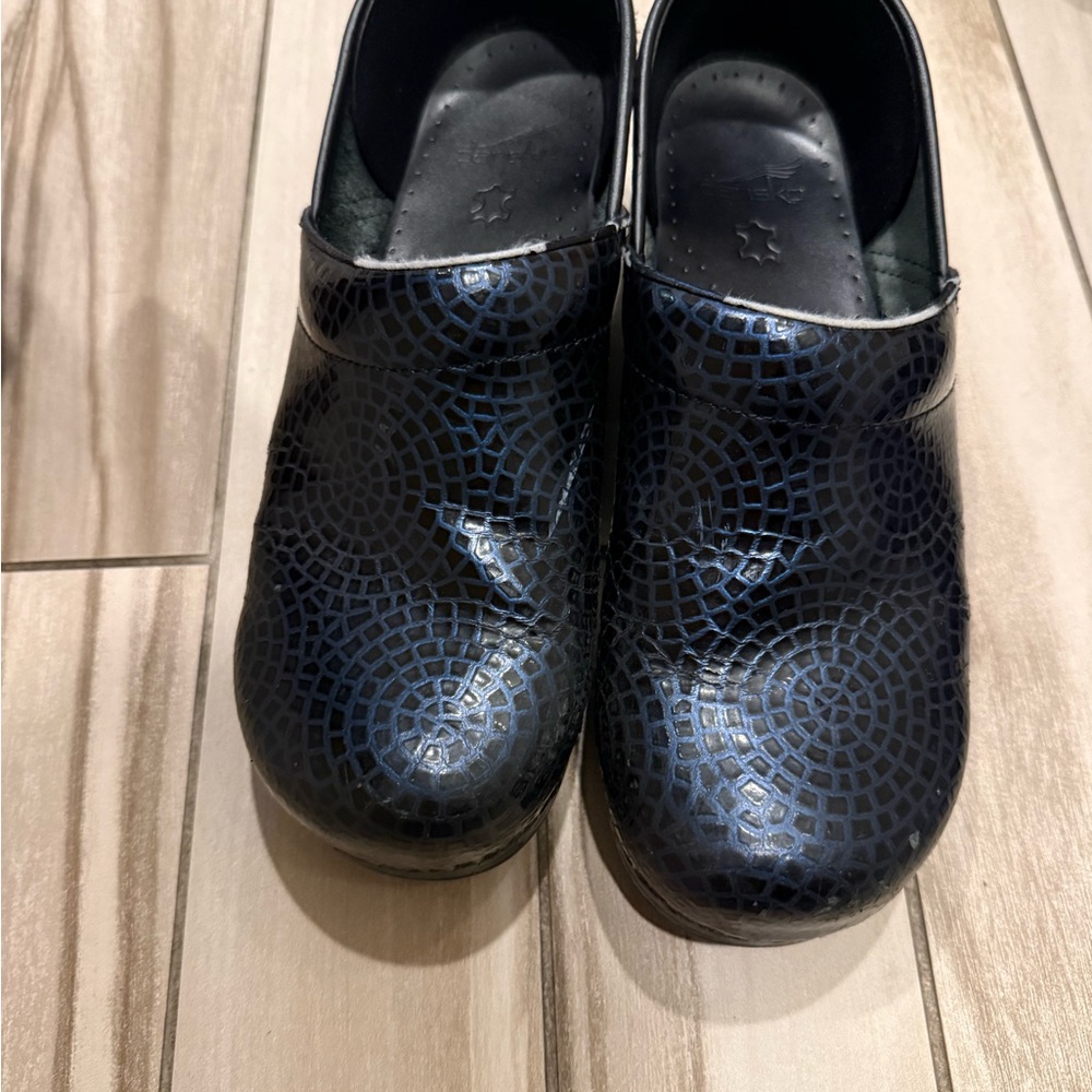 Dansko Black Patterned Mules